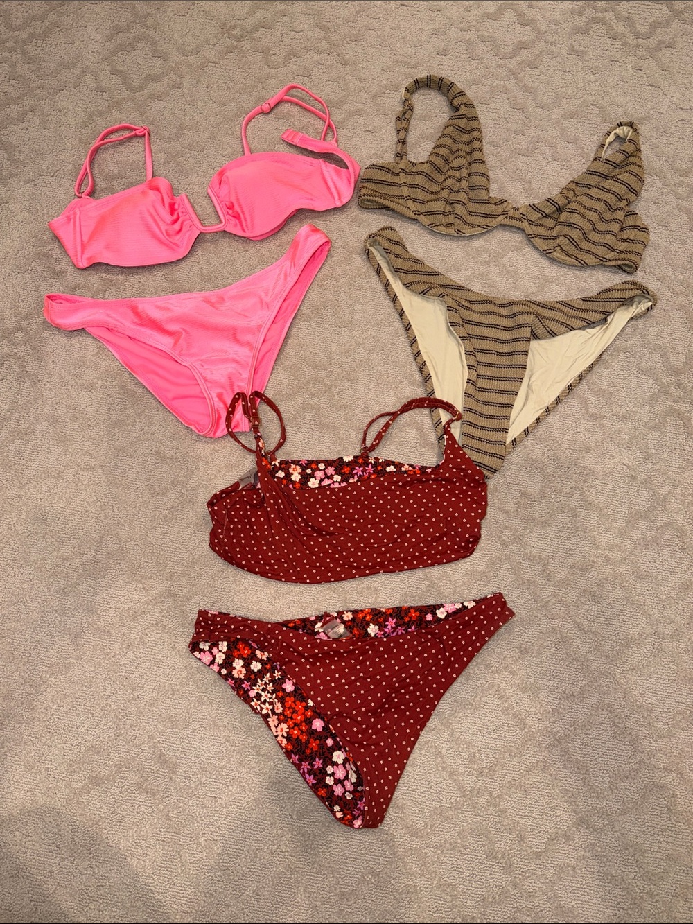 Bikini lot D cup large bottoms like new